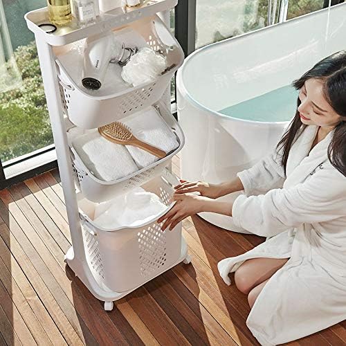Multi-Layer Laundry & Bathroom Storage Organizer 🧺 Space-Saving Household Rack 🏡 Perfect for Towels, Toiletries & More