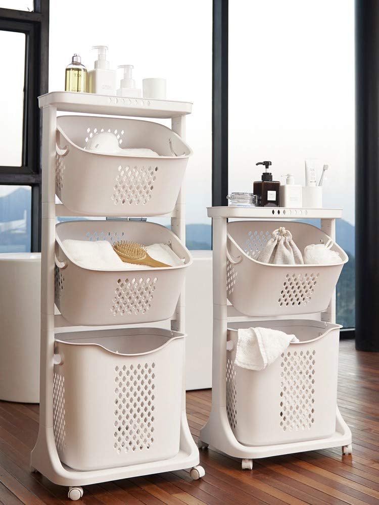 Multi-Layer Laundry & Bathroom Storage Organizer 🧺 Space-Saving Household Rack 🏡 Perfect for Towels, Toiletries & More
