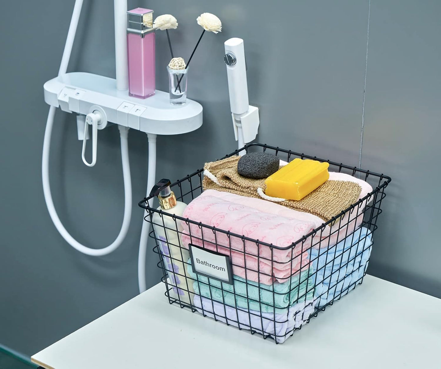Handmade Cherry Wood Bathroom & Household Organizer 🌸 Stylish Storage Tray for Toiletries & Small Items 🏡 Elegant & Functional
