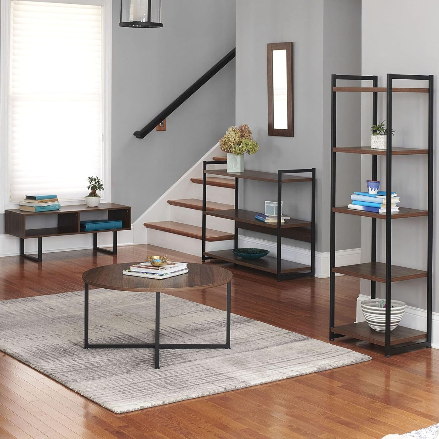 Walnut Wooden Household Shelf 🪵 Stylish Wall-Mounted Storage & Display Rack 🏡 Perfect for Kitchen, Bathroom & Living Spaces
